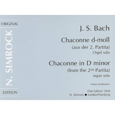 BACH J.S. - CHACONNE IN D MINOR - ORGAN