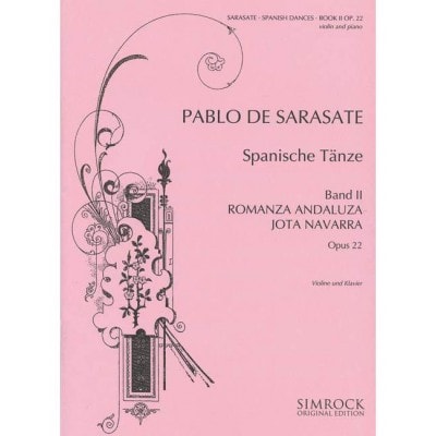 SARASATE PABLO DE - SPANISH DANCES OP. 22 BAND 2 - VIOLIN AND PIANO