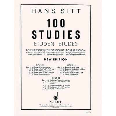  Sitt Hans - 100 Etudes Pour Violon Op 32 - Cahier 1