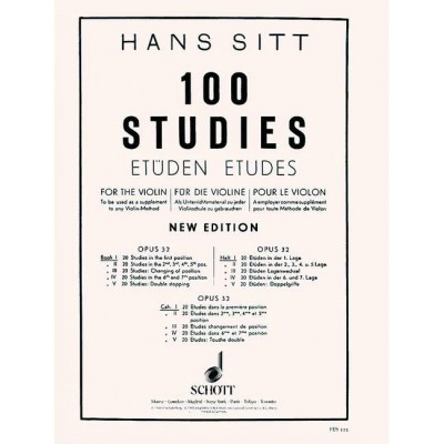 SITT HANS - 100 ETUDES POUR VIOLON OP 32 - CAHIER 1