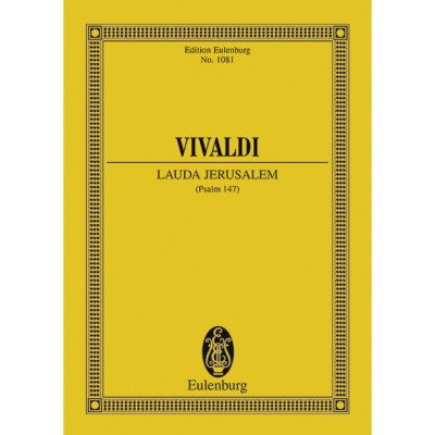  Vivaldi Antonio - Lauda Jerusalem Rv 609 - 2 Sopranos, 2 Choirs And 2 String Orchestra