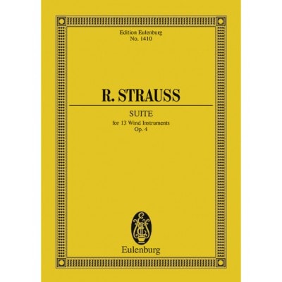 STRAUSS RICHARD - SUITE OP.4 POUR 13 INSTRUMENTS A VENT - CONDUCTEUR