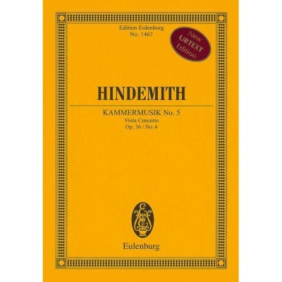 EULENBURG HINDEMITH P. - CHAMBER MUSIC N°5 OP.36/4 - CONDUCTEUR DE POCHE