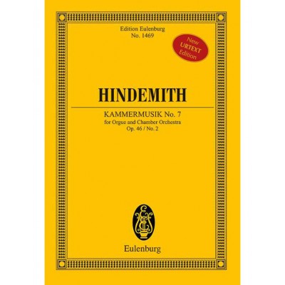 HINDEMITH - MUSIQUE DE CHAMBRE N° 7 OP. 46/2 - ORGUE ET CHAMBER ORCHESTRE