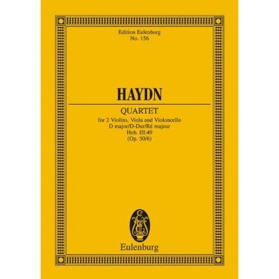  Haydn Joseph - String Quartet D Major Frog Op.50/6 Hob. Iii: 49 - String Quartet