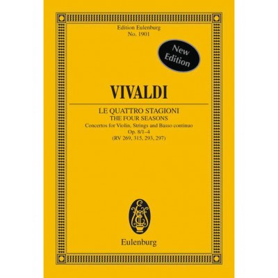 VIVALDI ANTONIO - THE FOUR SEASONS OP. 8/1-4 RV 269, 315, 293, 297 / PV 241, 336, 257, 442 - VIOLIN,