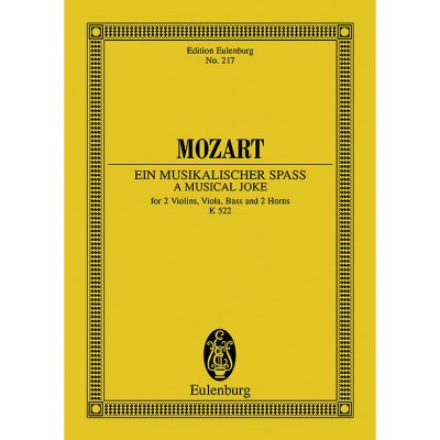 MOZART - EIN MUSIKALISCHER SPAß FA MAJEUR KV 522 - 2 HOUNS ET STRING QUARTET