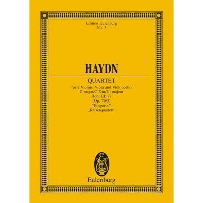 HAYDN - QUATOUR À CORDES UT MAJEUR OP. 76/3 HOB. III: 77 - STRING QUARTET