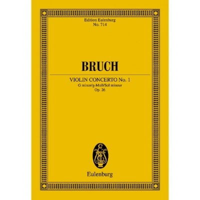 BRUCH MAX - CONCERTO NO 1 G MINOR OP 26 - VIOLIN AND ORCHESTRA
