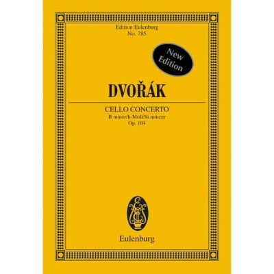 DVORÁK - CONCERT SI MINEUR OP. 104 B 191 - VIOLONCELLE ET ORCHESTRE