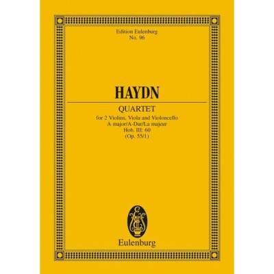 HAYDN - QUATOUR À CORDES LA MAJEUR OP. 55/1 HOB. III: 60 - STRING QUARTET