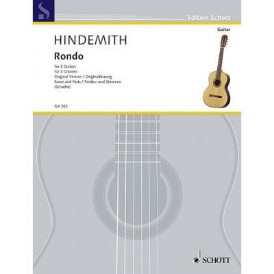 SCHOTT HINDEMITH - RONDO - 3 GUITARES
