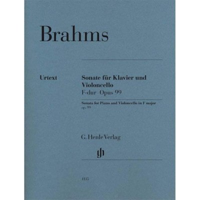 BRAHMS J. - SONATA FOR PIANO AND VIOLONCELLO F MAJOR OP. 99