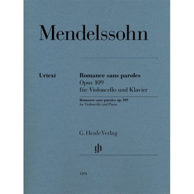 MENDELSSOHN F. - ROMANCE SANS PAROLES OP.109 - VIOLONCELLE & PIANO