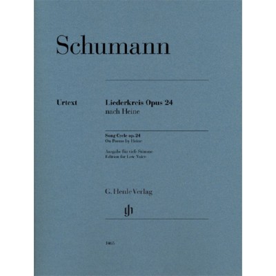 HENLE VERLAG SCHUMANN ROBERT - LIEDERKREIS OP.24 - LOW VOICE & PIANO
