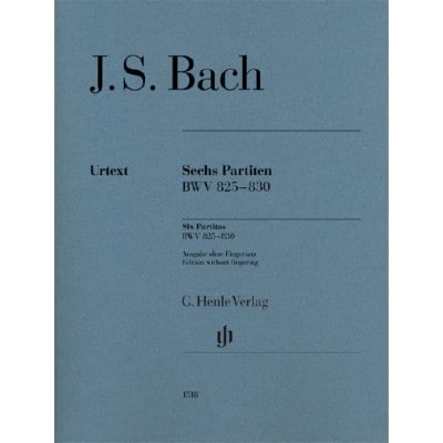 BACH J.S. - SIX PARTITAS BWV 825-830 (SANS DOIGTES) - PIANO 
