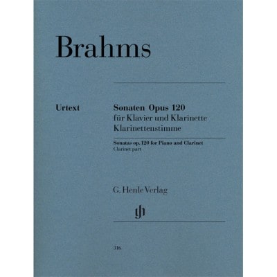 BRAHMS - SONATES POUR PIANO ET CLARINETTETE (OU ALTO) OP. 120/1 U. 2 - PIANO ET ALTO (CLARINETTE)