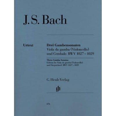 BACH J.S. - SONATAS FOR VIOLA DA GAMBA AND HARPSICHORD BWV 1027-1029