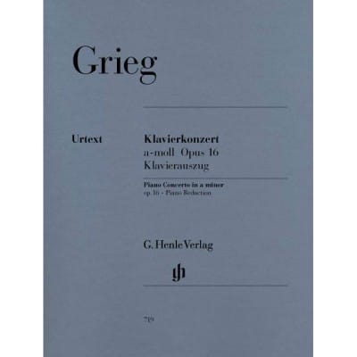 GRIEG - CONCERTO POUR PIANO LA MINEUR OP. 16 - PIANO ET ORCHESTRE