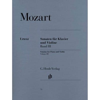  Mozart W.a. - Sonatas For Piano And Violin, Volume Iii