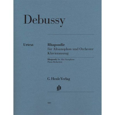DEBUSSY CLAUDE - RHAPSODY FOR ALTO SAXOPHONE AND ORCHESTRA - SAXOPHONE, PIANO