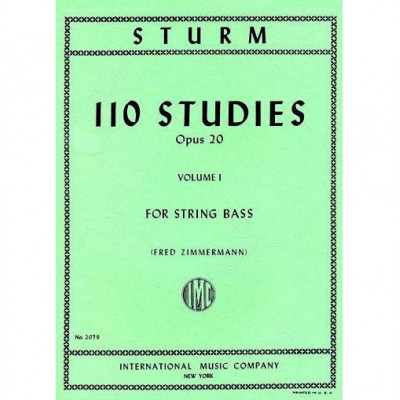 STURM W. - 110 STUDIES OP. 20 VOL.1 - CONTREBASSE