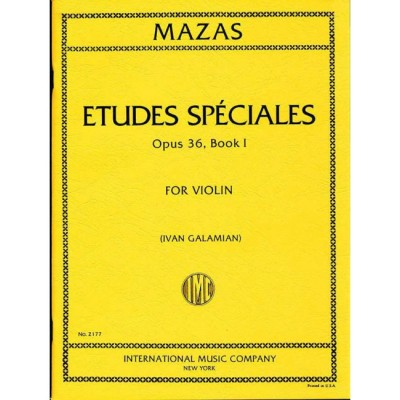  Mazas Jacques Fereol - Etudes Speciales Op.36 Vol.1 (galamian)