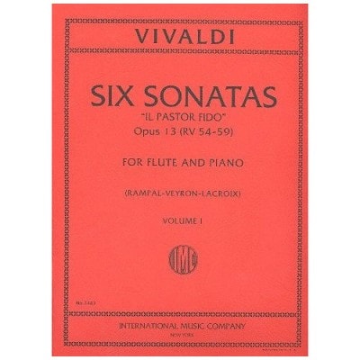 VIVALDI A. - SIX SONATAS VOL. 1 - FLUTE ET PIANO