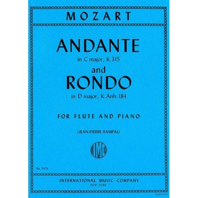 MOZART W.A. - ANDANTE & RONDO - FLUTE & PIANO