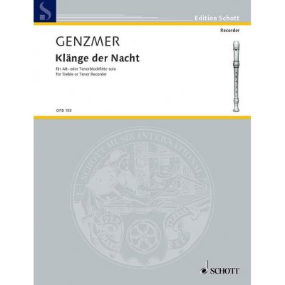 GENZMER HARALD - KLANGE DER NACHT - ALTO OR TENOR RECORDER