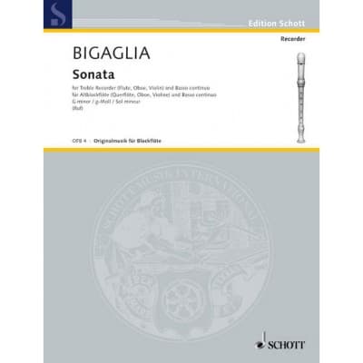 SCHOTT BIGAGLIA DIOGENIO - SONATA IN G MINOR