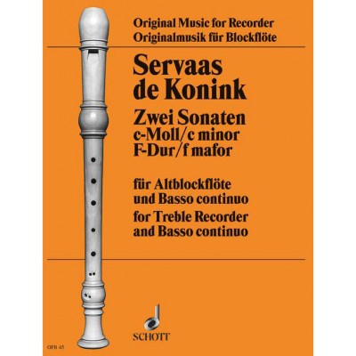  Konink S.v. - Two Sonatas - Treble Recorder And Basso Continuo, Cello And Viola Da Gamba Ad Lib.