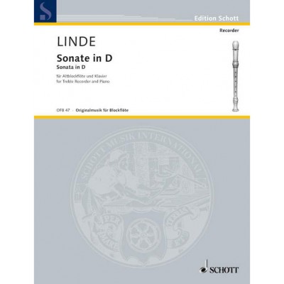 LINDE H.M. - SONATE IN D - TREBLE RECORDER AND PIANO