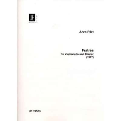 PART ARVO - FRATRES - CELLO & PIANO