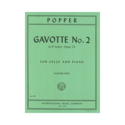 POPPER - GAVOTTE N°2 IN D MAJOR OP.23 - VIOLONCELLE & PIANO