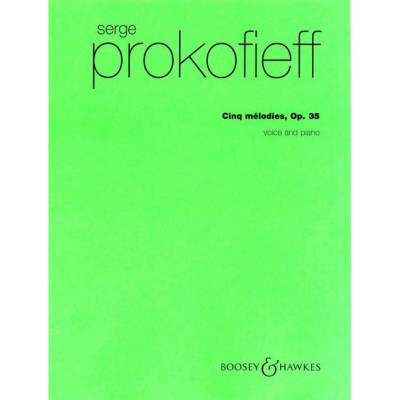 PROKOFIEFF S. - 5 MELODIES OP. 35 - CHANT-PIANO