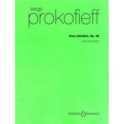 PROKOFIEFF - 5 MÉLODIES OP. 35 - VOICE ET PIANO