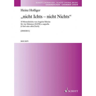 HOLLIGER H. - NICHT ICHTS - NICHT NICHTS - VOIX