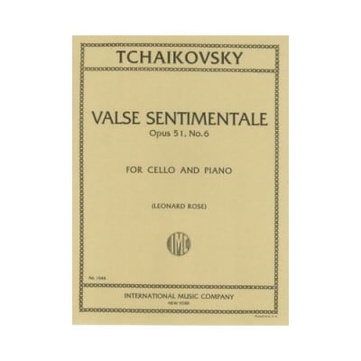 TCHAIKOVSKY P. I. - VALSE SENTIMENTALE - VIOLONCELLE, PIANO