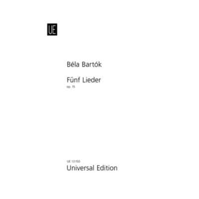  Bartok B. - Five Lieder  Op.15 - Voice And Piano