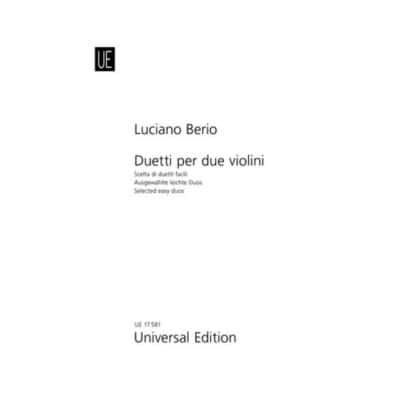 UNIVERSAL EDITION BERIO - SELECTED EASY DUETS - 2 VIOLONS