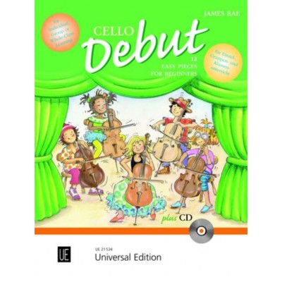 RAE - CELLO DEBUT - PUPIL'S BOOK - 1-2 VIOLONCELLES WITH CD OU PIANO ACCOMPANIMENT