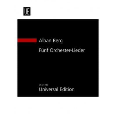 BERG ALBAN - 5 ORCHESTRAL SONGS - STUDY SCORE
