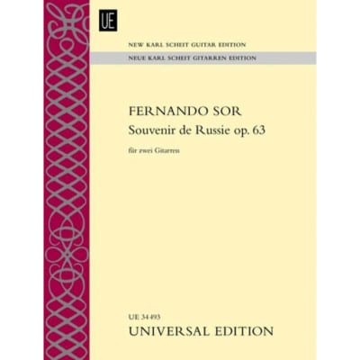 UNIVERSAL EDITION SOR - SOUVENIR DE RUSSIE OP. 63 - 2 GUITARES