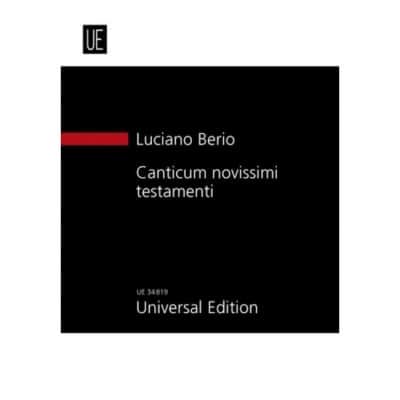 UNIVERSAL EDITION BERIO - CANTICUM NOVISSIMI TESTAMENTI - 8 VOICES, 4 CLARINETTES ET SAXOPHONE QUARTET