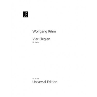 RIHM W. - VIER ELEGIEN - PIANO