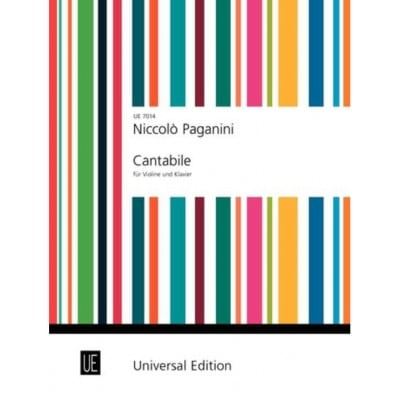 UNIVERSAL EDITION PAGANINI - CANTABILE - VIOLON ET PIANO