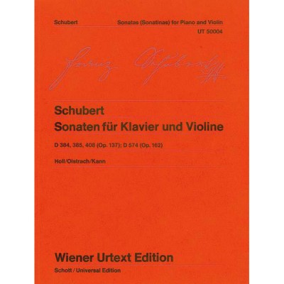 SCHUBERT FRANZ - SONATAS - VIOLON & PIANO