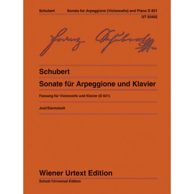 SCHUBERT FRANZ - SONATA FOR ARPEGGIONE & PIANO D 821 - VIOLONCELLE & PIANO