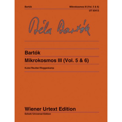 WIENER URTEXT EDITION BARTOK BELA - MIKROKOSMOS III (VOL.5 & 6) - PIANO